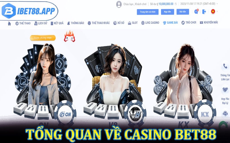 Tổng quan về dịch vụ cá cược Casino bet88